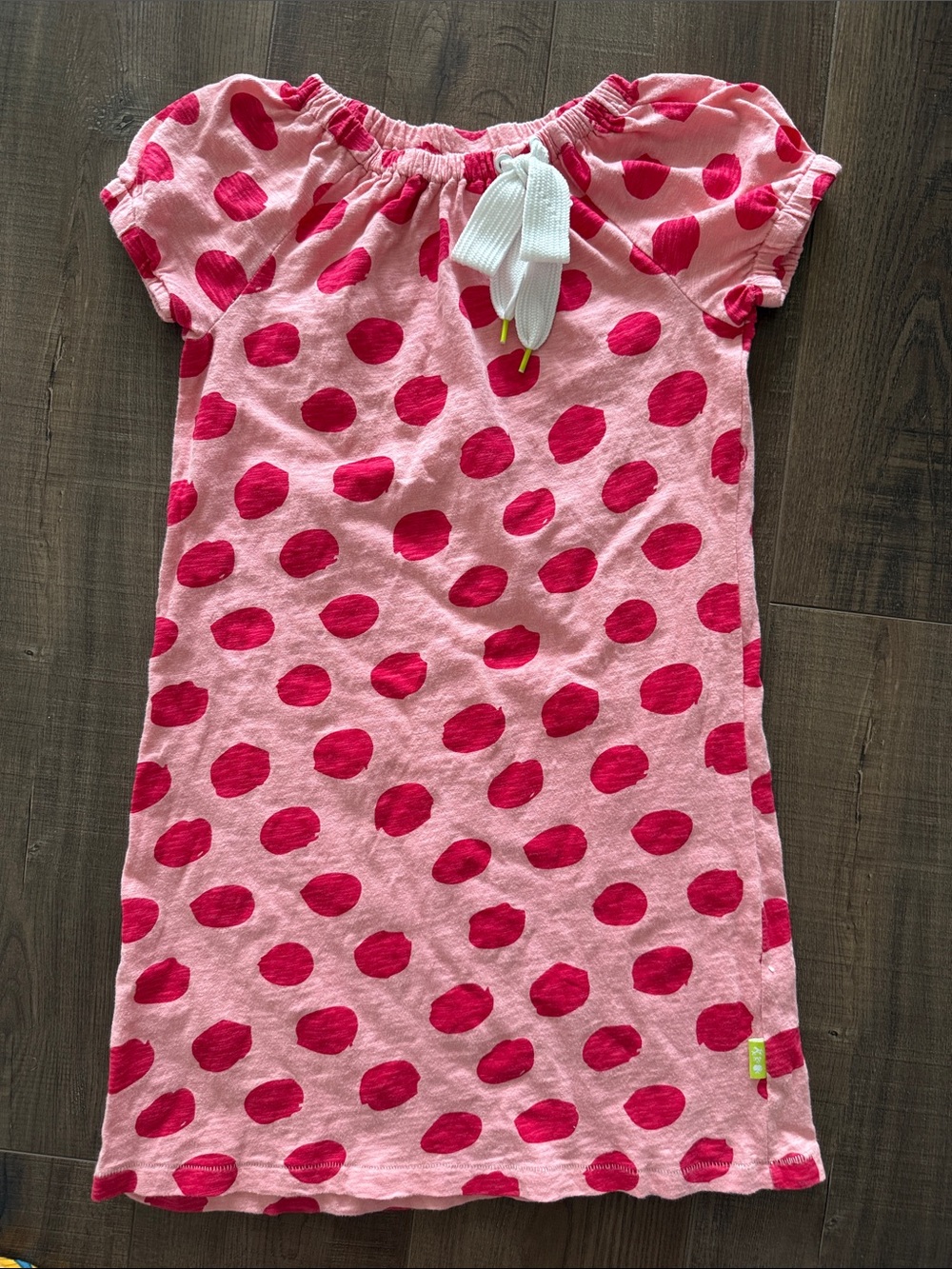 Morgan&Milo Kids Pink Dress with Red Polka Dots